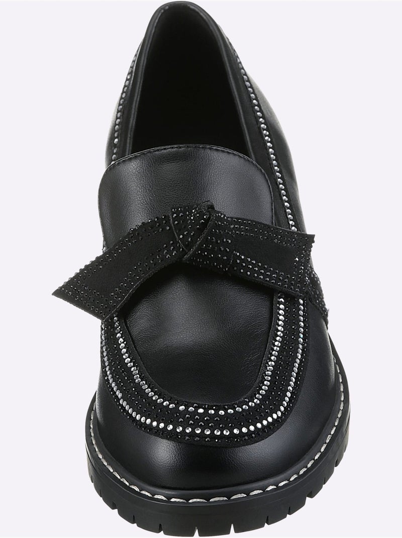 Mocassins Matière Synthétique - Taille Standard - Helline Noir - Kiabi