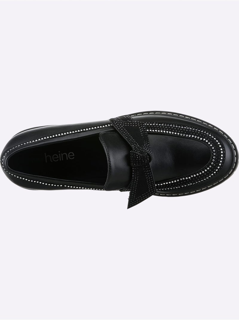 Mocassins Matière Synthétique - Taille Standard - Helline Noir - Kiabi
