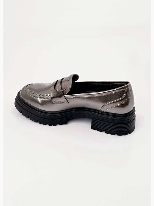 Mocassins métallisés semelle style chunky - afibel - Kiabi