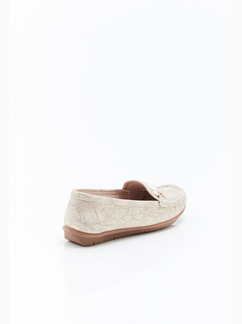 Mocassins motif animalier - Damart Jaune - Kiabi