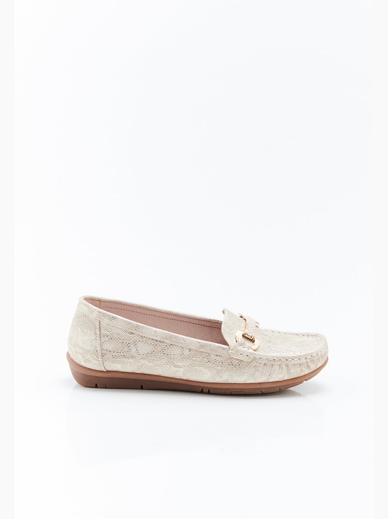 Mocassins motif animalier - Damart Jaune - Kiabi