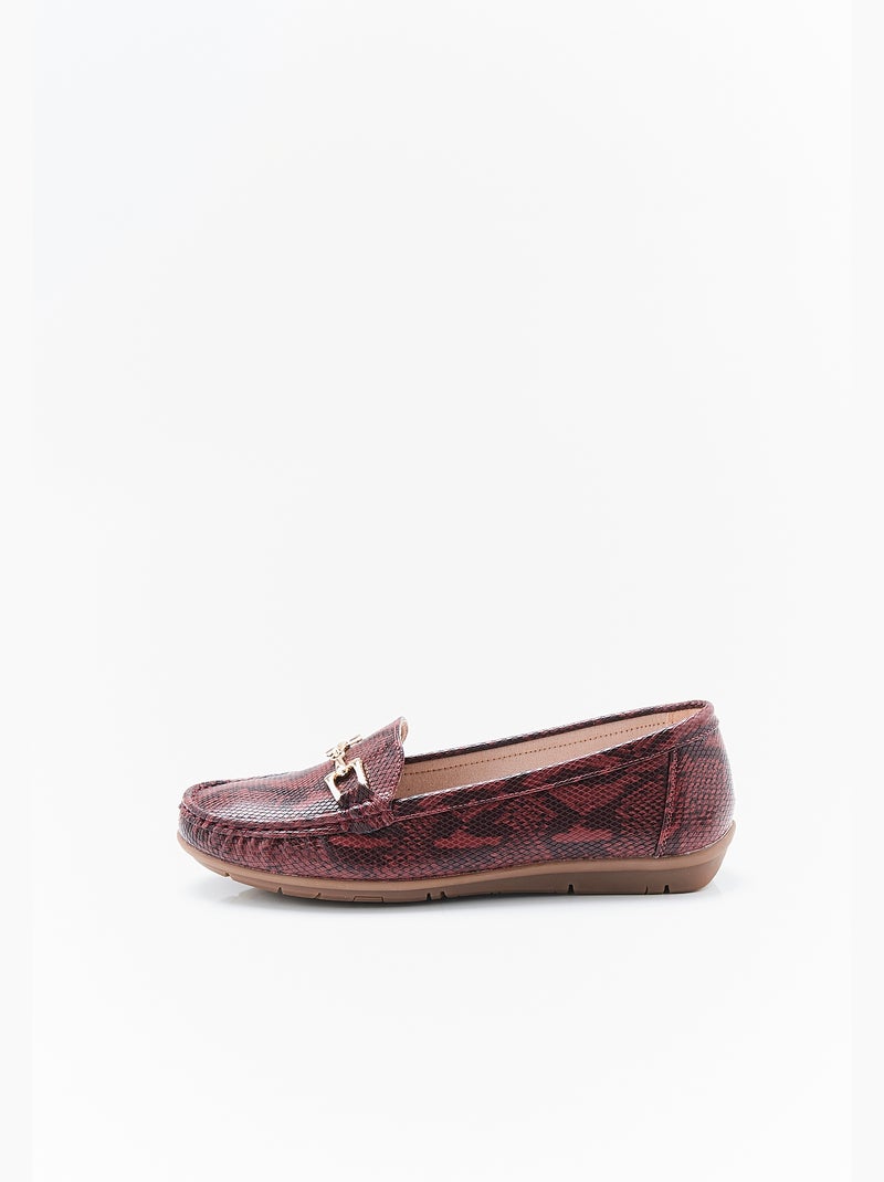 Mocassins motif animalier - Damart Rouge - Kiabi