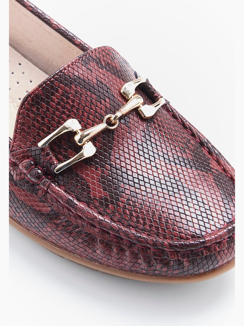 Mocassins motif animalier - Damart Rouge - Kiabi