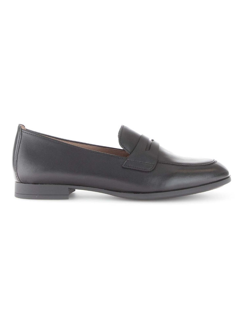 Mocassins noir en cuir lisse Gabor Noir Noir - Kiabi