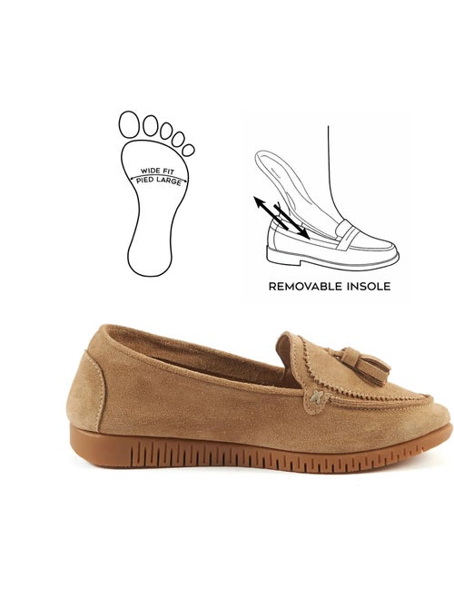 Mocassins pieds larges h - anita - Kiabi Mocassins pieds larges h - anita - Kiabi