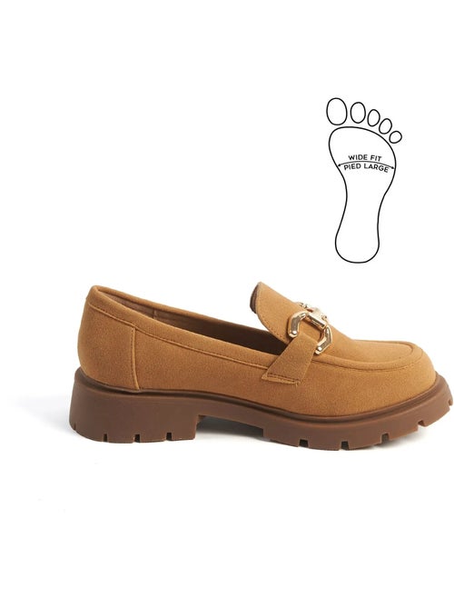 Mocassins pieds larges H - Modèle Olive - Kiabi