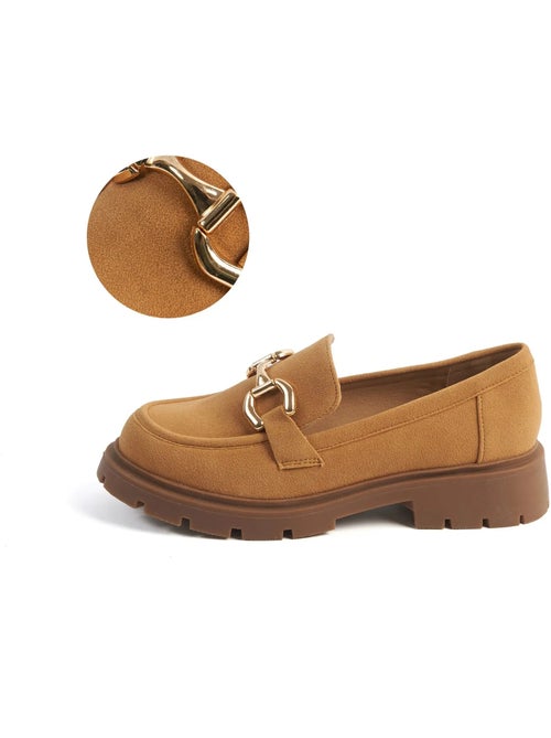 Mocassins pieds larges H - Modèle Olive - Kiabi