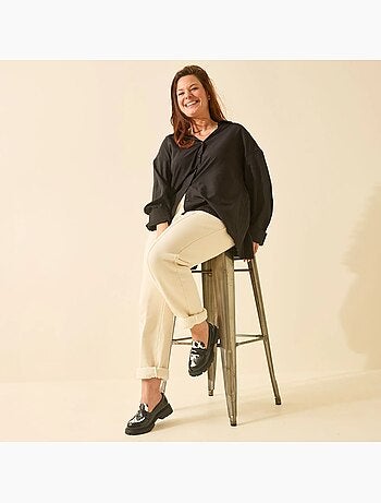 Mocassins pieds larges H - Modèle Olive