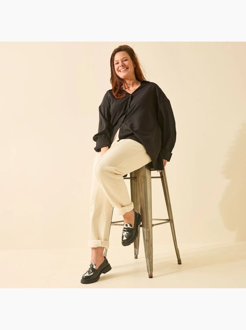 Mocassins pieds larges H - Modèle Olive - Kiabi