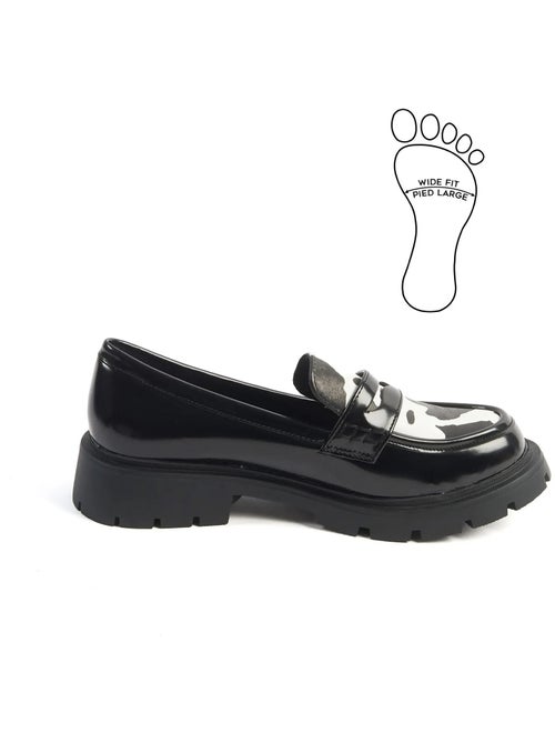 Mocassins pieds larges H - Modèle Olive - Kiabi