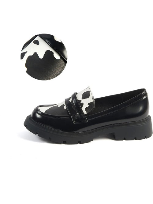 Mocassins pieds larges H - Modèle Olive - Kiabi