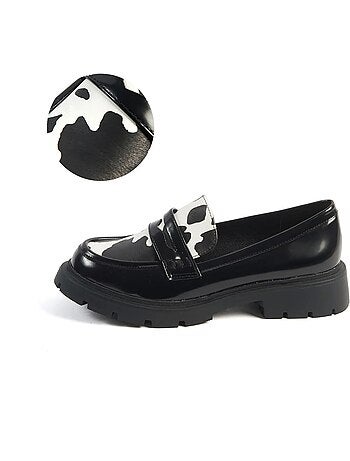 Mocassins pieds larges H - Olive