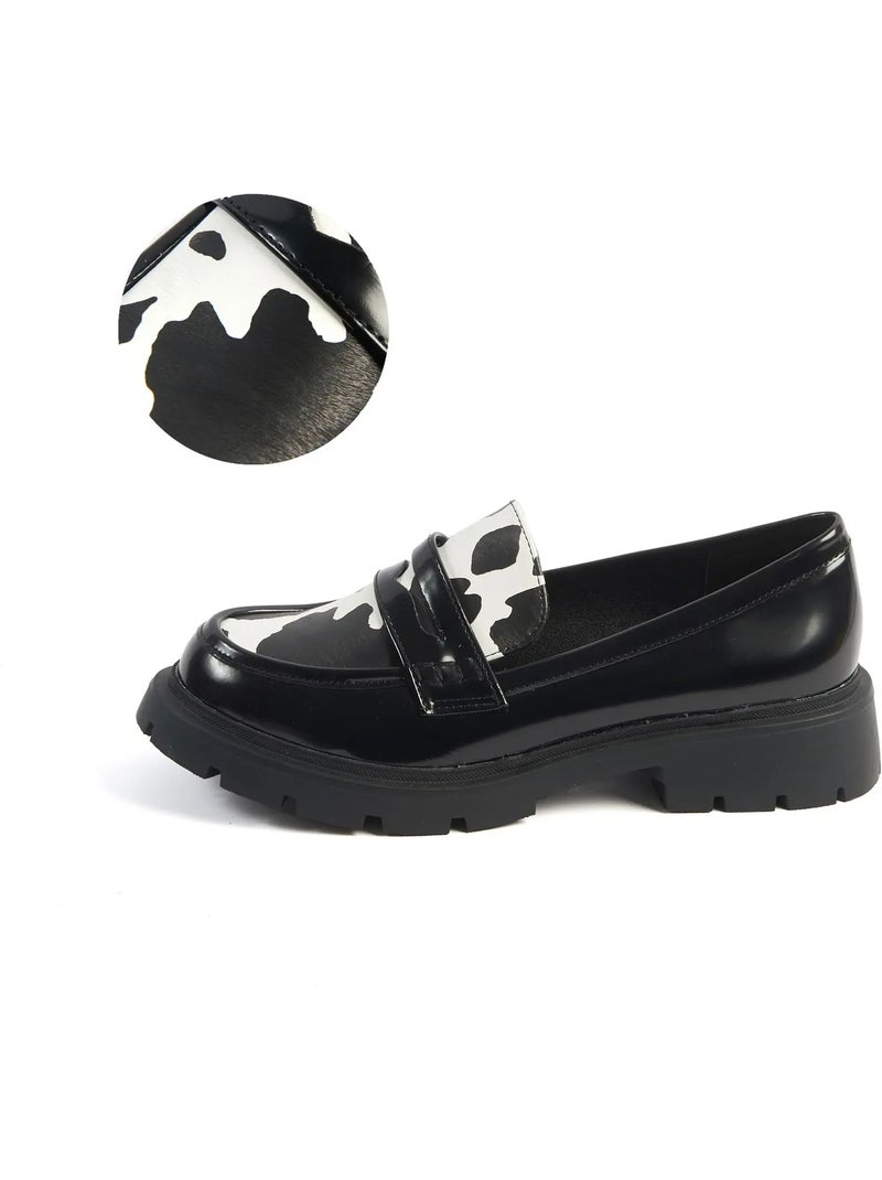Mocassins pieds larges H - Olive Noir Noir Blanc - Kiabi