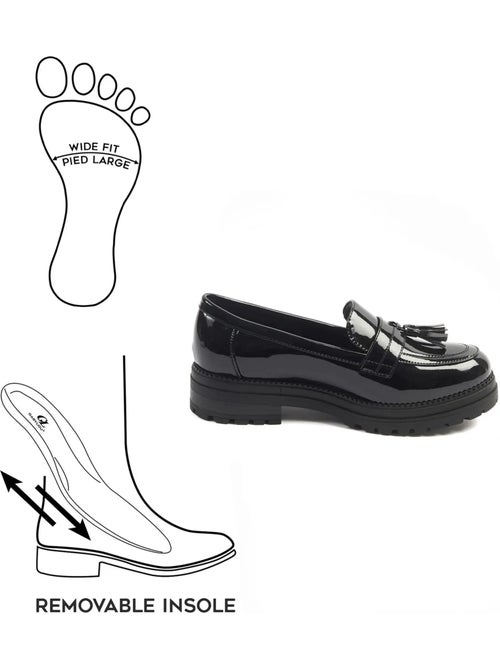 Mocassins pieds larges h - tina - Kiabi Mocassins pieds larges h - tina - Kiabi