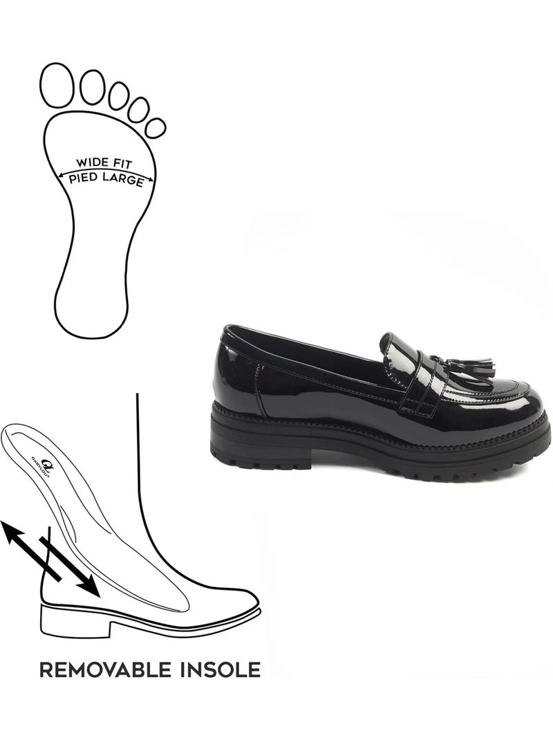 Mocassins pieds larges h - tina Noir - Kiabi