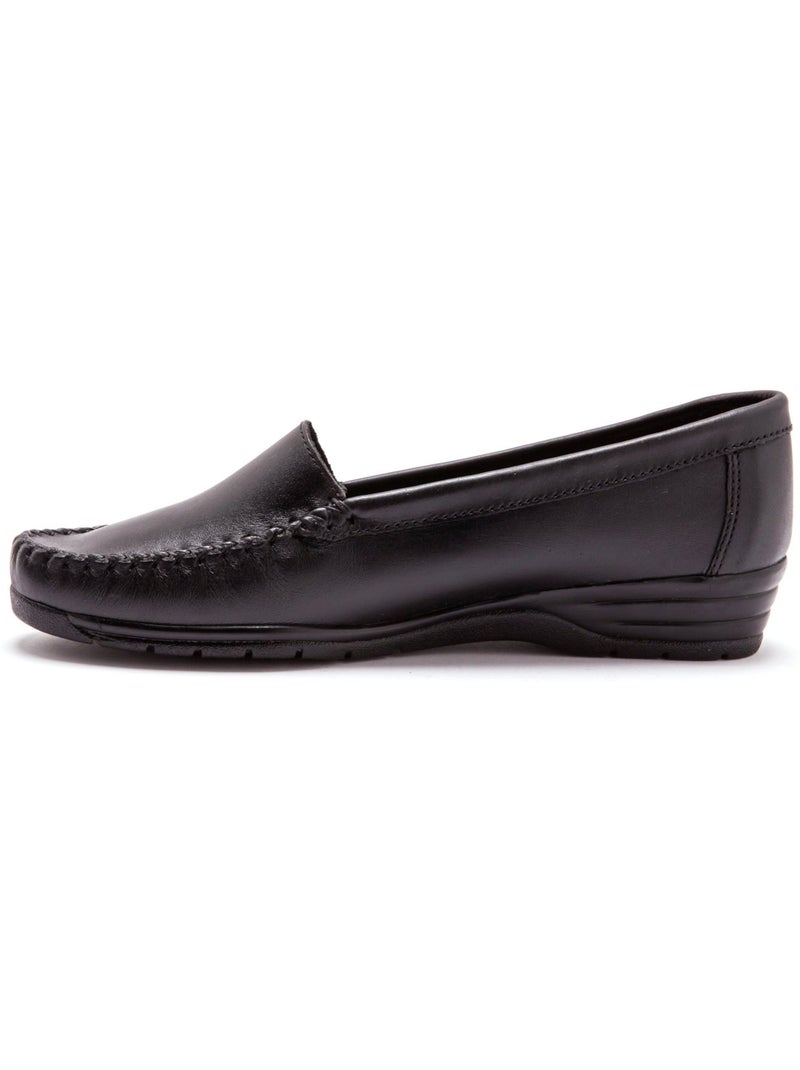 Mocassins plateau lisse - PEDICONFORT Noir Noir - Kiabi