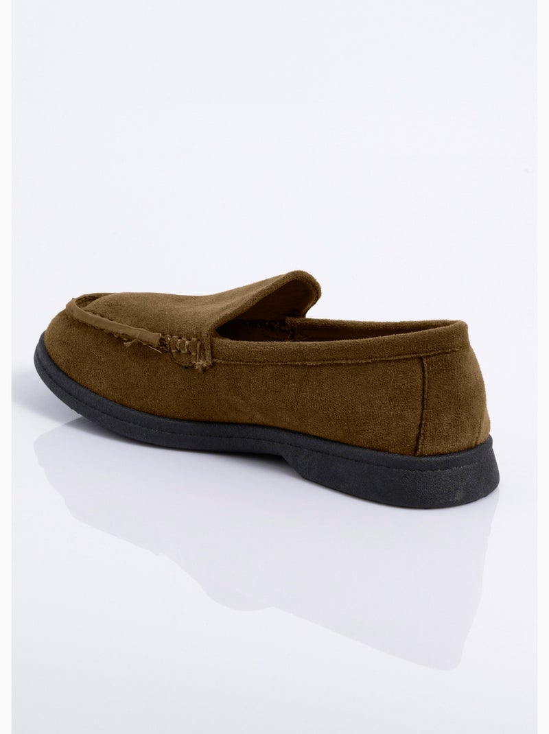Mocassins plats essentiels en suédine - AFIBEL Kaki - Kiabi