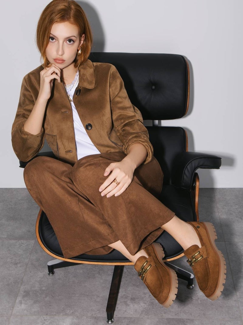 Mocassins plats femme Camel - Kiabi