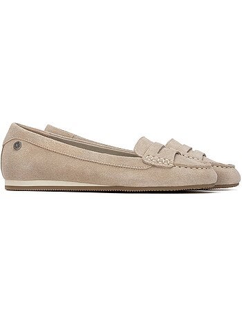 Mocassins plats femme en cuir