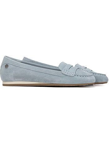 Mocassins plats femme en cuir
