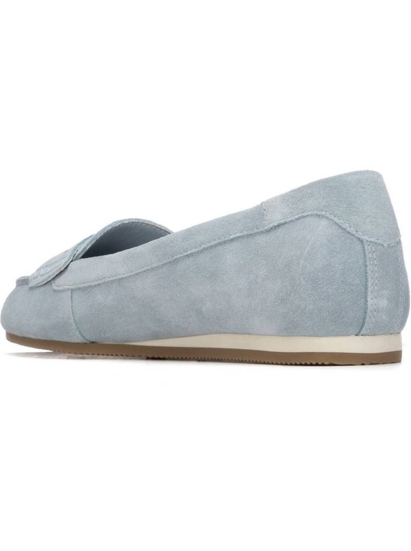 Mocassins plats femme en cuir Bleu - Kiabi