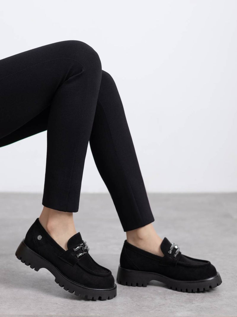 Mocassins plats femme Noir - Kiabi