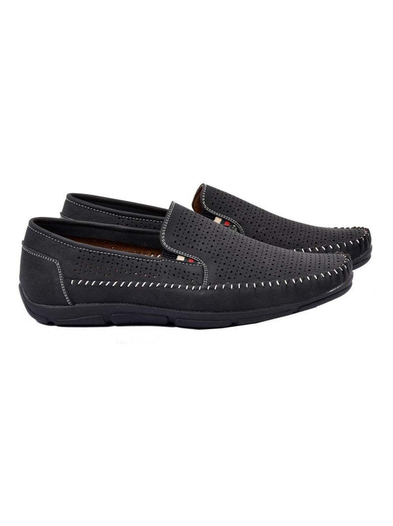 Mocassins pour Homme Doublure CUIR PREMIUM Noir - Kiabi