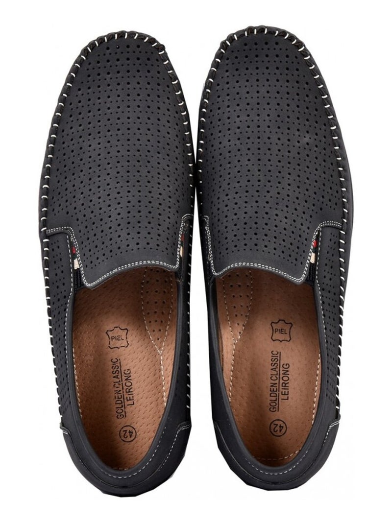 Mocassins pour Homme Doublure CUIR PREMIUM Noir - Kiabi