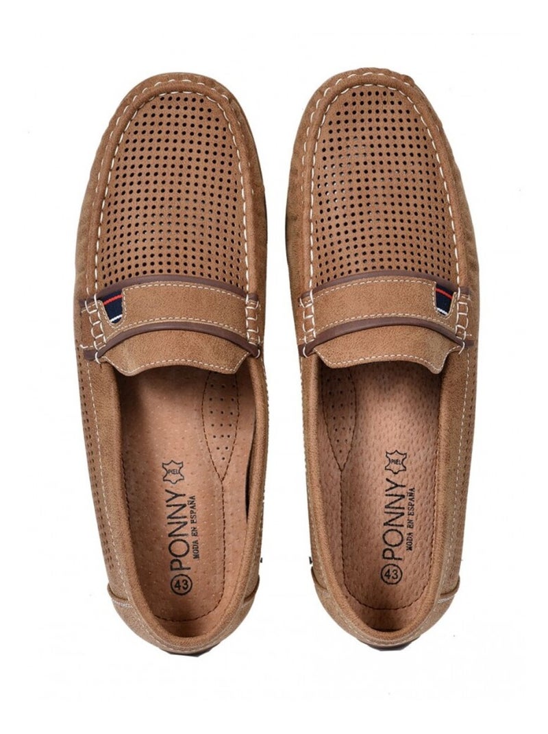 Mocassins pour Homme Doublure CUIR PREMIUM Taupe - Kiabi