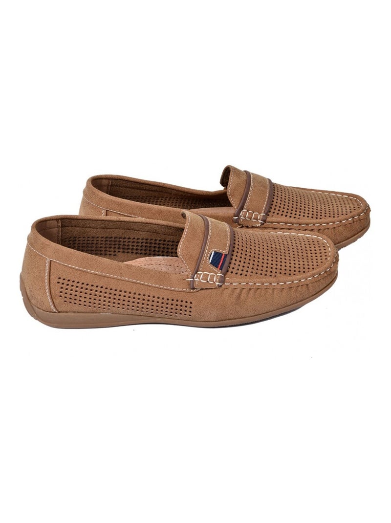 Mocassins pour Homme Doublure CUIR PREMIUM Taupe - Kiabi