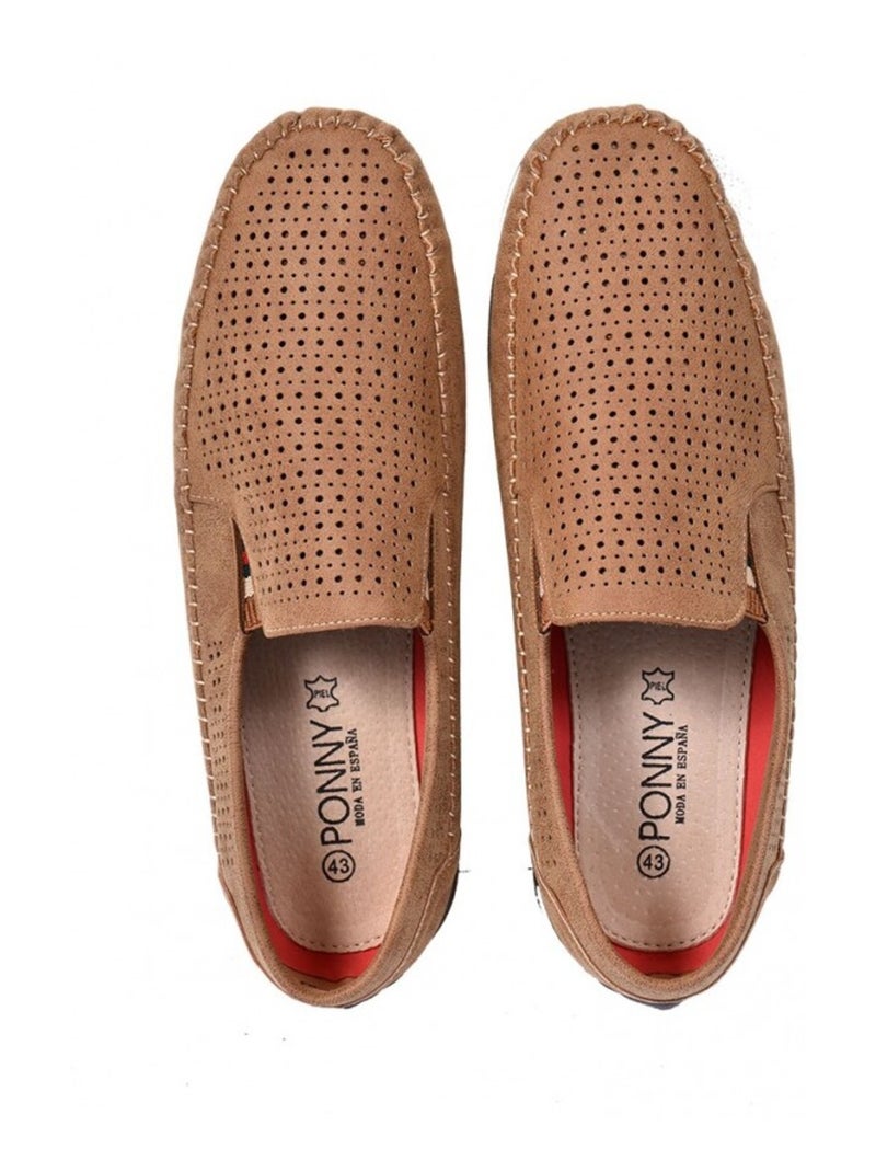 Mocassins pour Homme Doublure CUIR PREMIUM Taupe - Kiabi