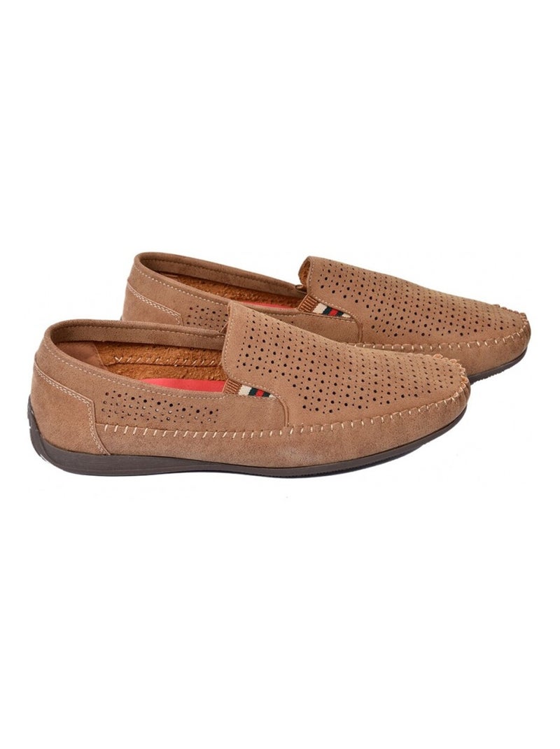 Mocassins pour Homme Doublure CUIR PREMIUM Taupe - Kiabi