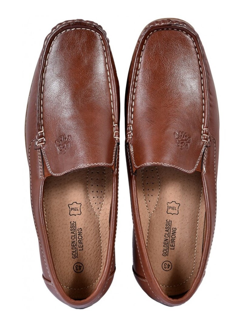 Mocassins PREMIUM Marron - Kiabi
