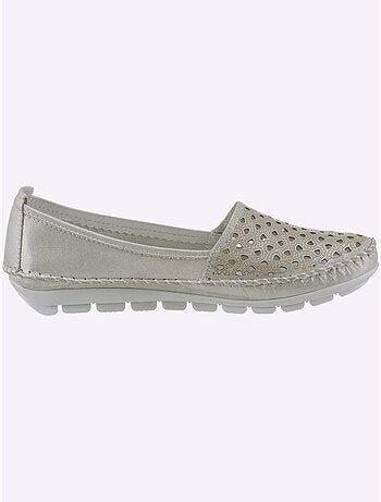 Mocassins respirants en cuir avec semelle intérieure amovible - Taille standard - Witt