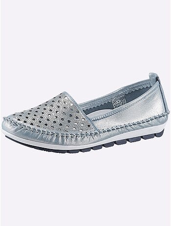Mocassins respirants en cuir avec semelle intérieure amovible - Taille standard - Witt