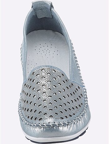 Mocassins respirants en cuir avec semelle intérieure amovible - Taille standard - Witt