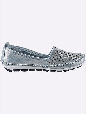 Mocassins respirants en cuir avec semelle intérieure amovible - Taille standard - Witt