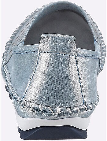 Mocassins respirants en cuir avec semelle intérieure amovible - Taille standard - Witt