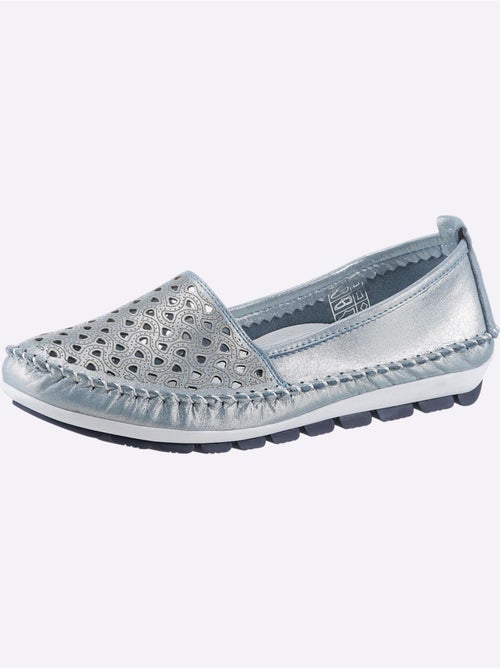 Mocassins respirants en cuir avec semelle intérieure amovible - Taille standard - Witt - Kiabi