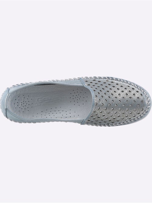 Mocassins respirants en cuir avec semelle intérieure amovible - Taille standard - Witt - Kiabi