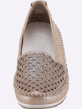 Mocassins respirants en cuir avec semelle intérieure amovible - Taille standard - Witt
