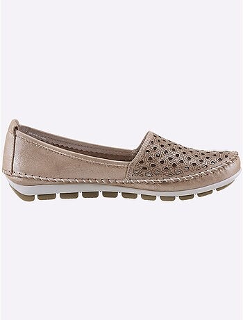 Mocassins respirants en cuir avec semelle intérieure amovible - Taille standard - Witt