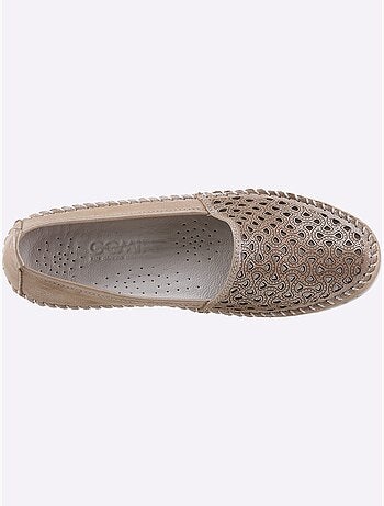 Mocassins respirants en cuir avec semelle intérieure amovible - Taille standard - Witt