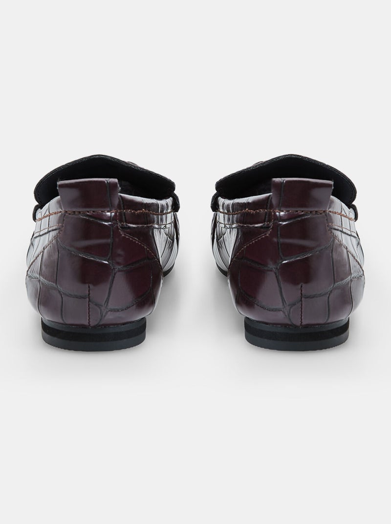 Mocassins s avec pompons Bata Red Label Bordeaux - Kiabi