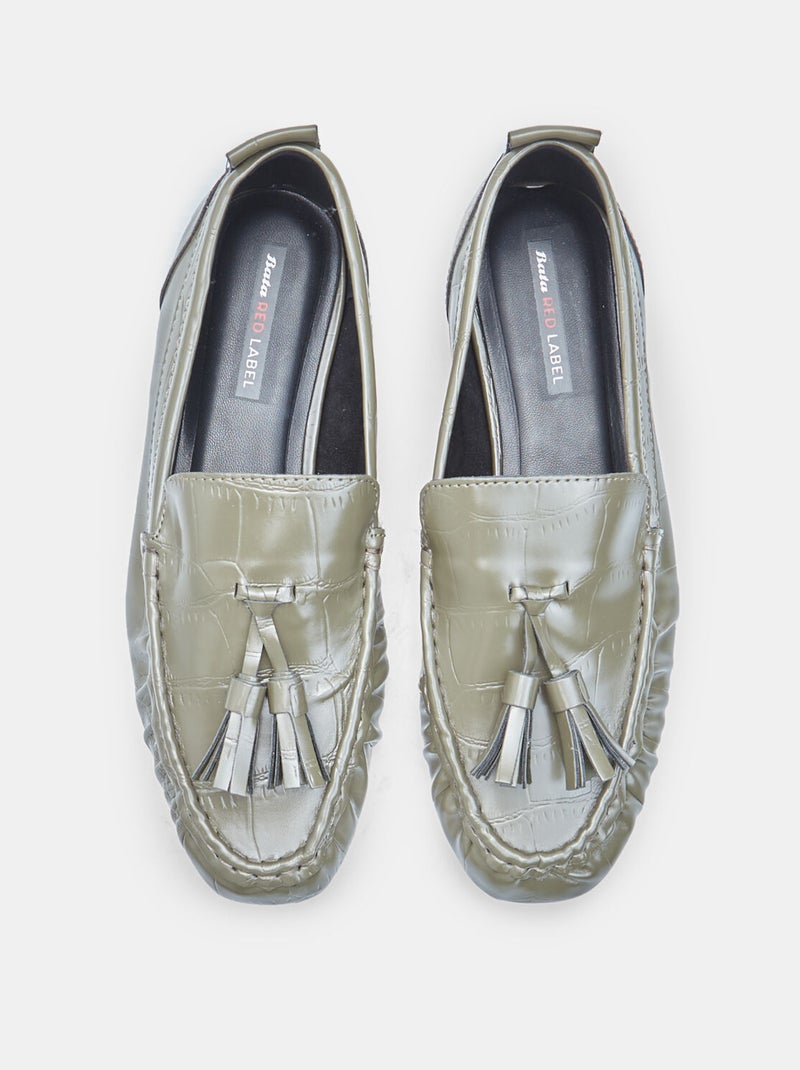 Mocassins s avec pompons Bata Red Label Vert - Kiabi