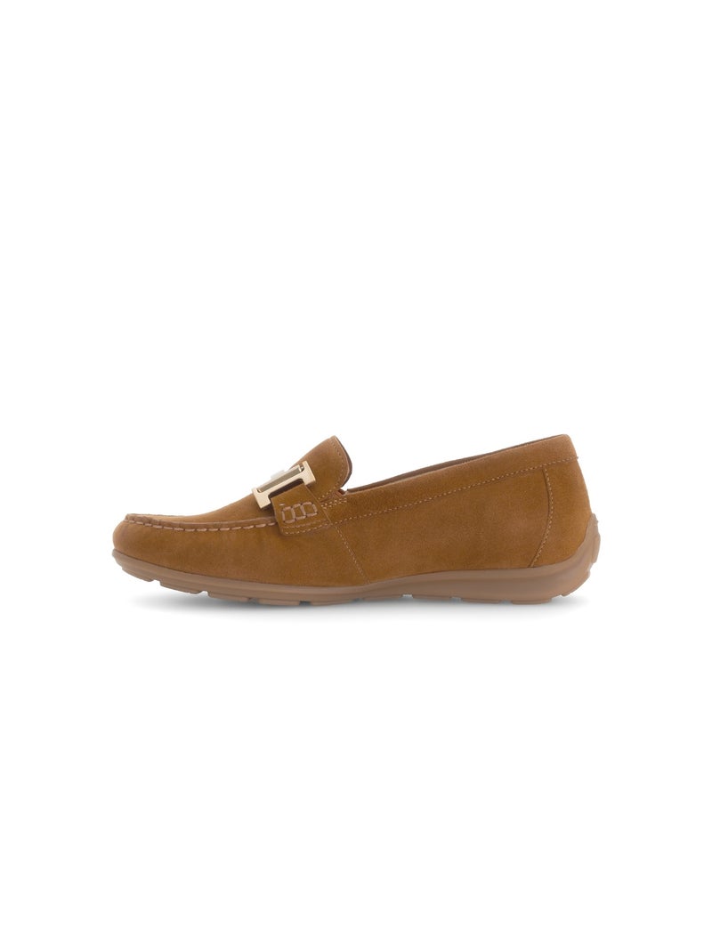 Mocassins s en cuir velours Marron clair - Kiabi