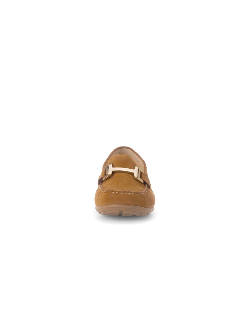 Mocassins s en cuir velours Marron clair - Kiabi