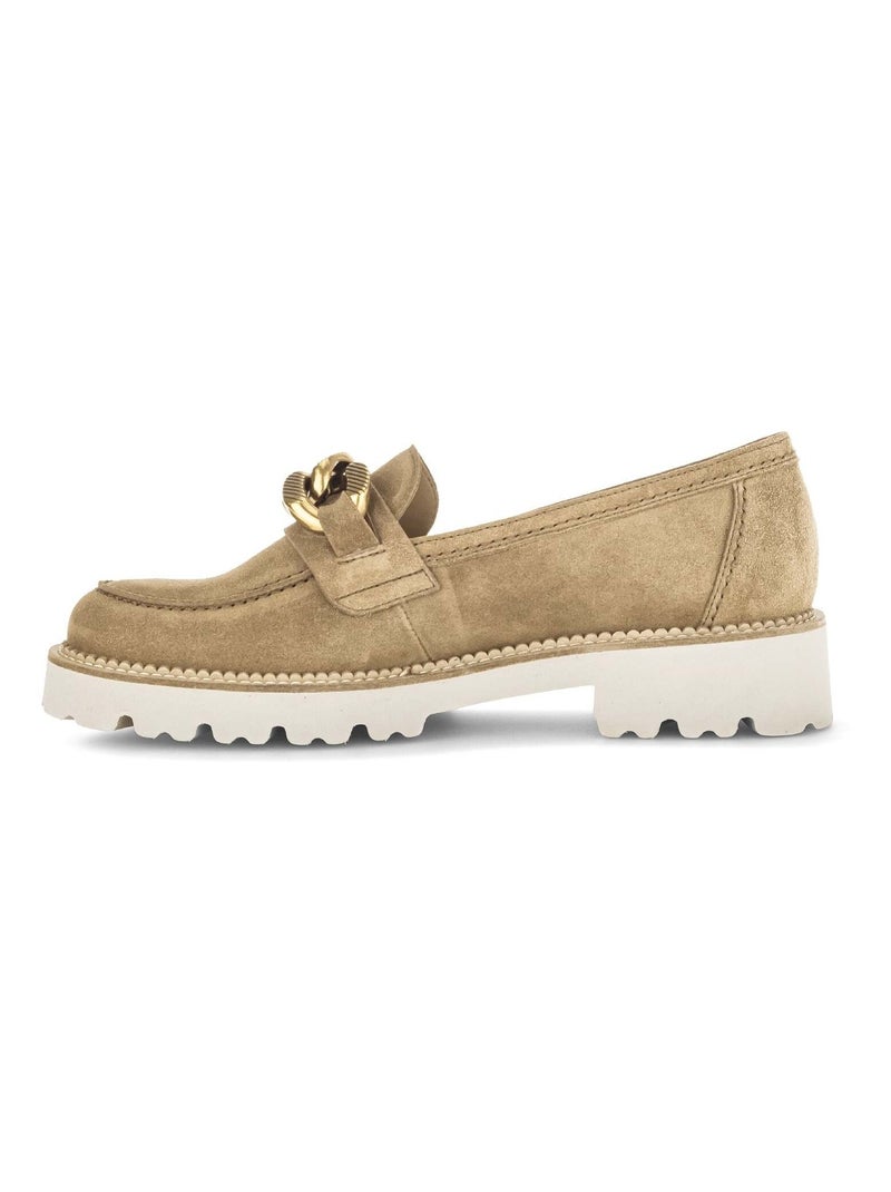 Mocassins s en velours Marron - Kiabi
