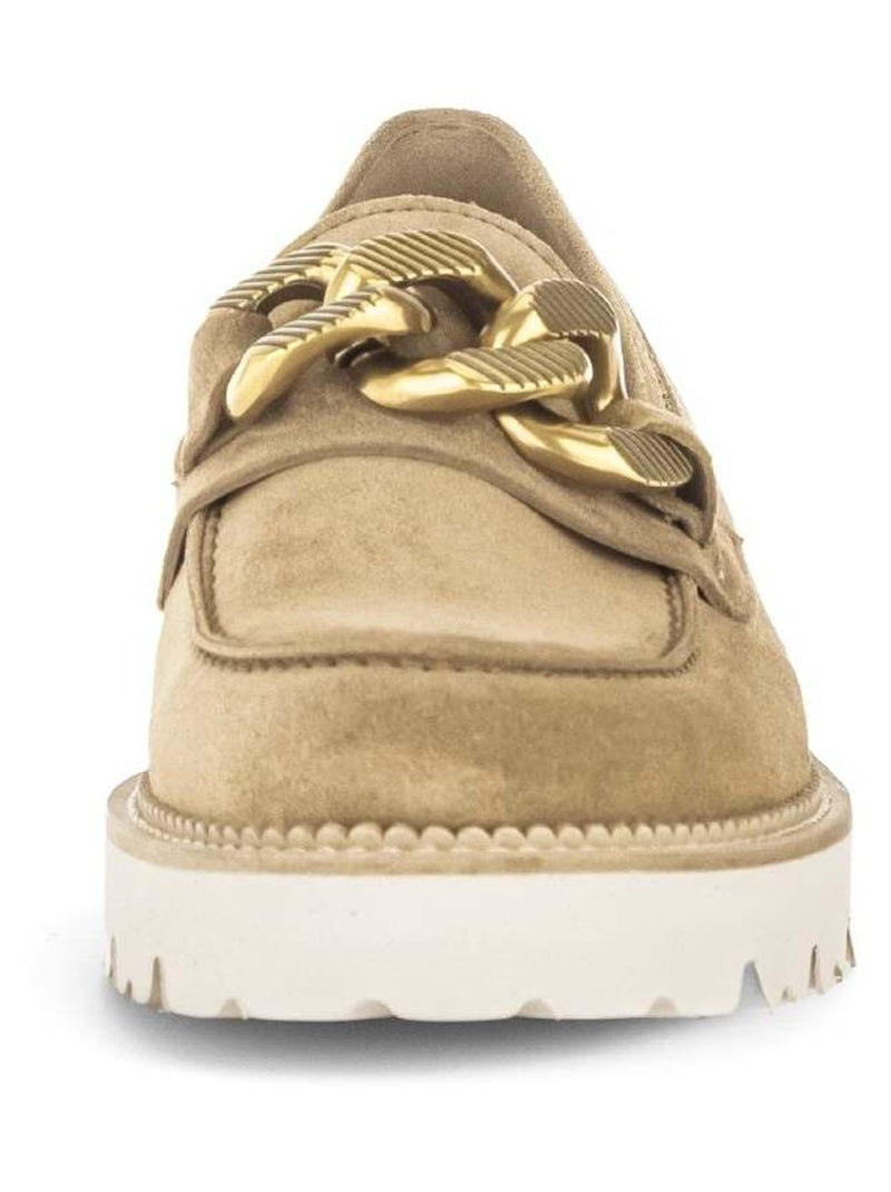 Mocassins s en velours Marron - Kiabi