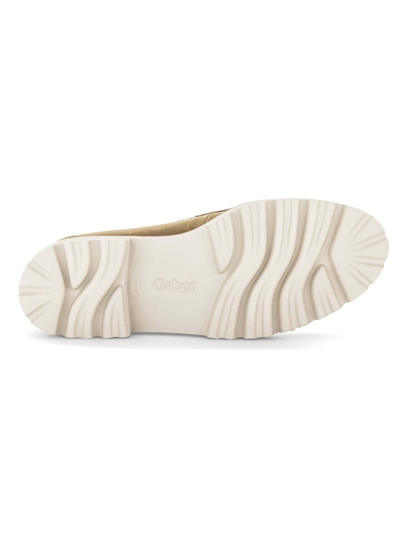 Mocassins s en velours Marron - Kiabi